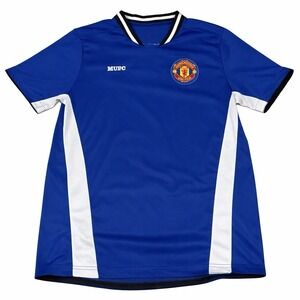 EXCELLENT Manchester United MUFC Official Merchandise Blue Soccer Jersey Sz M